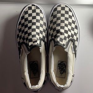 black and white checkered vans